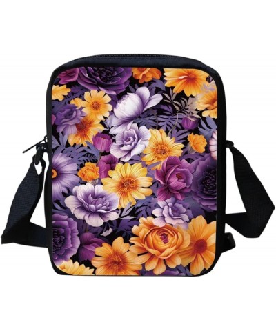 Crossbody Womens Kids Multi Pockets Zipper Medium Casual Shoulder Bag Flower Blossoms $6.11 Totes