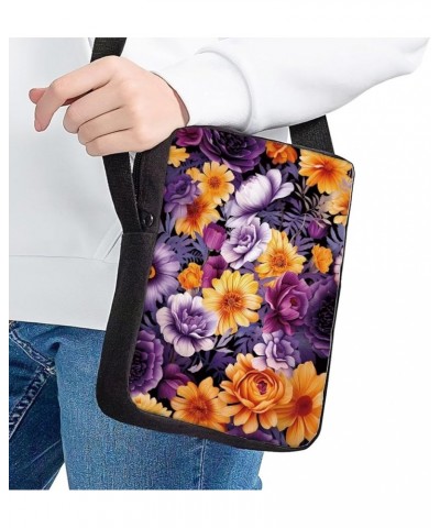 Crossbody Womens Kids Multi Pockets Zipper Medium Casual Shoulder Bag Flower Blossoms $6.11 Totes