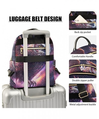 Small Fashion Backpack for Women Owl Space Style Print Ladies Travel Daypack Aesthetic Shoulder Bag 10.2×5.1×12.5 IN $15.36 B...