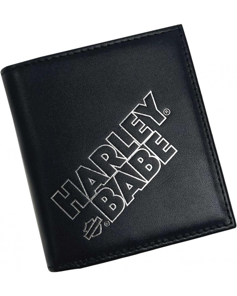 Harley-Davidson Women's Metallic Harley Babe B&S Genuine Leather Wallet - Black $23.63 Wallets