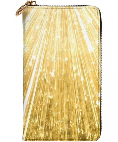 Gold Bling pattern Leather long clutch wallet : Comfortable, lightweight, waterproof, durable 7.48 x 4.13 in $20.45 Clutches