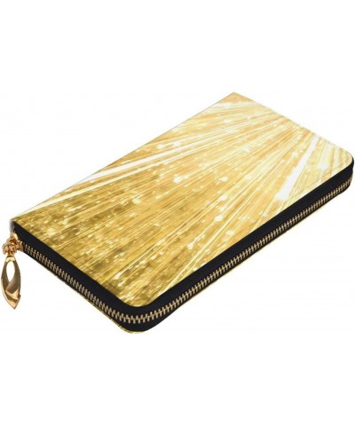 Gold Bling pattern Leather long clutch wallet : Comfortable, lightweight, waterproof, durable 7.48 x 4.13 in $20.45 Clutches