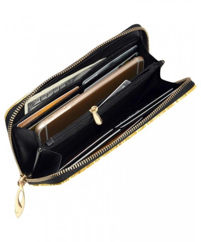 Gold Bling pattern Leather long clutch wallet : Comfortable, lightweight, waterproof, durable 7.48 x 4.13 in $20.45 Clutches