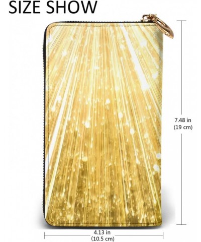 Gold Bling pattern Leather long clutch wallet : Comfortable, lightweight, waterproof, durable 7.48 x 4.13 in $20.45 Clutches