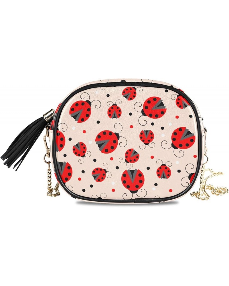 Women's Ladybugs Insect Crossbody Bag Fashion Purses Bag Cross Body Bag Shoulder Handbag with Adjustable Chain Strap $13.67 S...