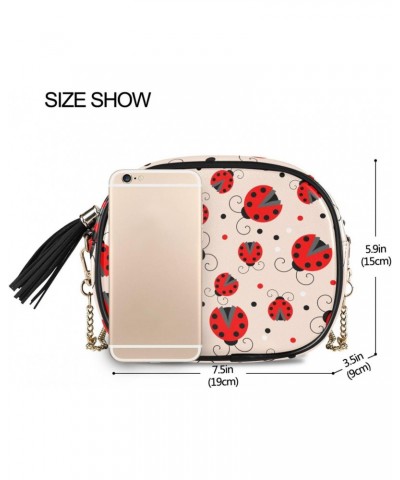 Women's Ladybugs Insect Crossbody Bag Fashion Purses Bag Cross Body Bag Shoulder Handbag with Adjustable Chain Strap $13.67 S...