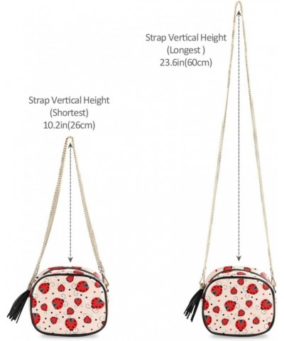 Women's Ladybugs Insect Crossbody Bag Fashion Purses Bag Cross Body Bag Shoulder Handbag with Adjustable Chain Strap $13.67 S...