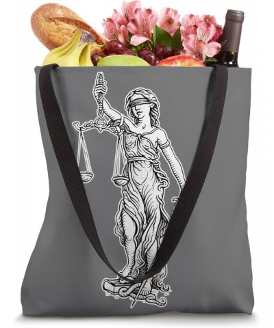 Lady Justice Liberty Lawyer Attorney Blackwork Minimal Tote Bag $10.08 Totes