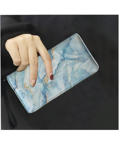 Women Long Wallet Tropical Coconut Palm Monstera Flowers Zipper Wallet Wristlet Wallet Clutch Purse Leather Credit Card Holde...