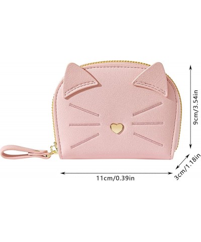 Women Wallet Fashion Cat Cute New Pasttern Versatile Practical Zipper Card Bag Handbag Canvas Wallets (Black, One Size) Yello...