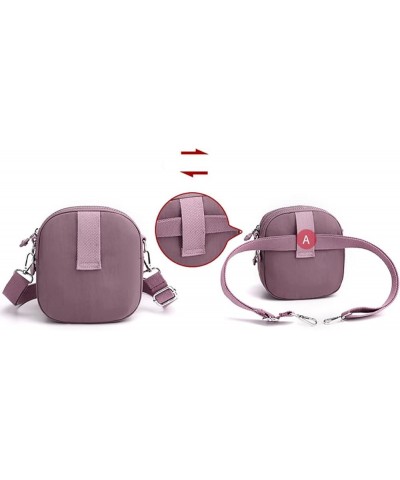 Women Crossbody Bag Waterproof Nylon Small 3 Layer Zipper Shoulder Messenger Handbag Waist Bag Dandelion $9.02 Shoulder Bags