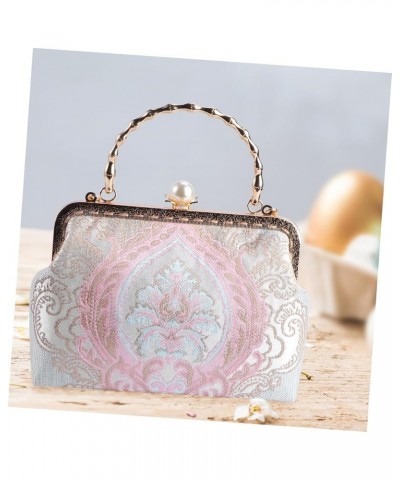 2pcs embossed bag Handmade Brocade Evening Purse womens tote purse Brocade Evening Handbag ladies Pinkx2pcs $19.55 Totes