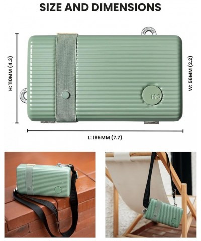 Crossbody Bag Clutch for Men Stylish Women Purse Phone Carry Dual Compartment Avocado Green $63.55 Clutches