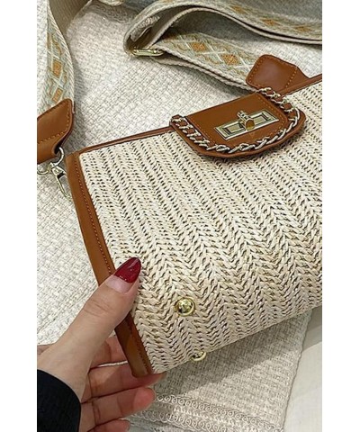 Fashion Crossbody Bags for Women with Guitar Strap Sling Bag for Women Beach Bag Straw Shoulder Bag Hot Summer Casual Black $...