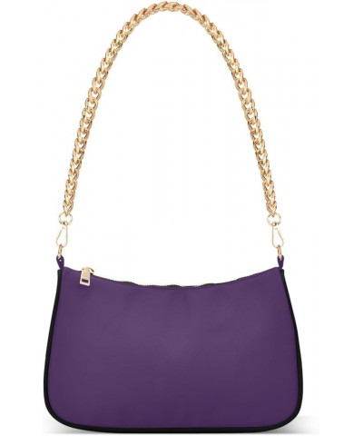 Alizarin Crimson Tote Shoulder Clutch Bag with Gold Chain Strap, Women Purses Handbags, Shoulder Handbags Purple $12.90 Totes