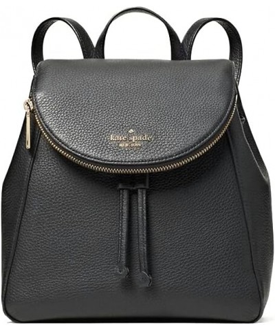 KATE SPADE LEILA MEDIUM FLAP BACKPACK TOTE BAG BLACK SOFT LEATHER $72.51 Backpacks