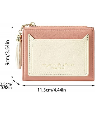 Women's Wallets Ladies Letter Print Zipper Wallet Short Two Fold Multi Card Wallet Zipper Pocket Wallet, Green, One Size, Cas...