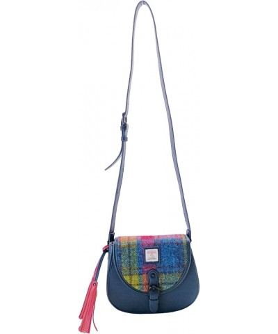 Harris Tweed Saddle Bag Blue $58.80 Satchels