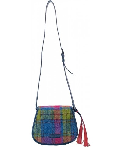 Harris Tweed Saddle Bag Blue $58.80 Satchels