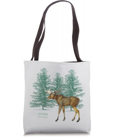 Maine Home Moose Lovers Trees Vintage-Look Souvenir Tote Bag $13.50 Totes