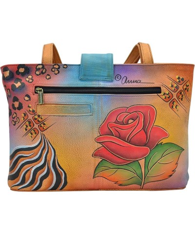 Women's Hand Painted Genuine Leather Medium Tote Medium, Rose Safari $57.30 Totes