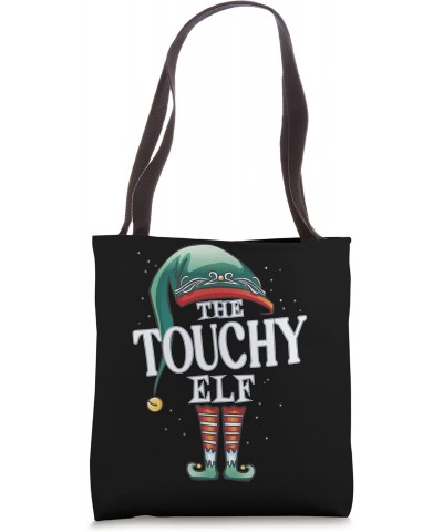 Touchy Elf Christmas Group Xmas Pajama Party Tote Bag $13.17 Totes