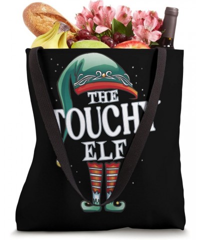 Touchy Elf Christmas Group Xmas Pajama Party Tote Bag $13.17 Totes