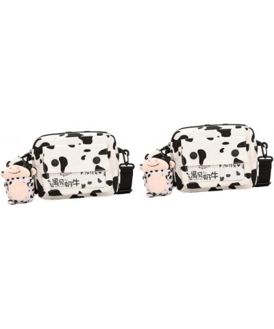 2pcs Shoulder Bags Bag Bag Milk Cow Pattern Canvas Purses for Women Girls Purse Cow Stuffed Animal Girl Shoudler Bag Storage ...