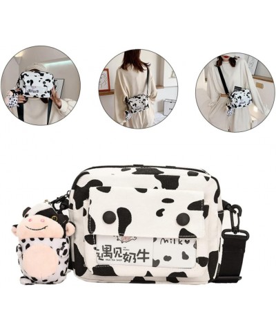 2pcs Shoulder Bags Bag Bag Milk Cow Pattern Canvas Purses for Women Girls Purse Cow Stuffed Animal Girl Shoudler Bag Storage ...