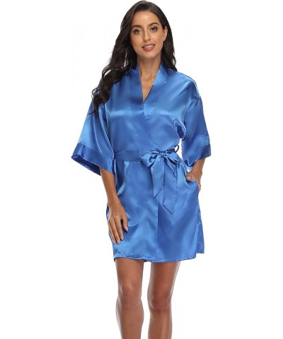 Bride Bridesmaid Robes for Women Satin Kimono Bathrobe Silky Short Sleepwear Getting Ready Robe for Wedding Party Mother of T...