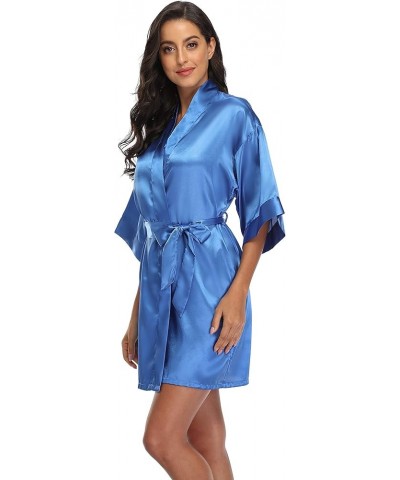 Bride Bridesmaid Robes for Women Satin Kimono Bathrobe Silky Short Sleepwear Getting Ready Robe for Wedding Party Mother of T...