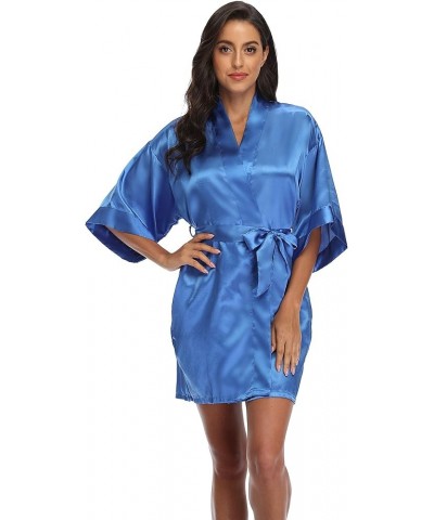 Bride Bridesmaid Robes for Women Satin Kimono Bathrobe Silky Short Sleepwear Getting Ready Robe for Wedding Party Mother of T...