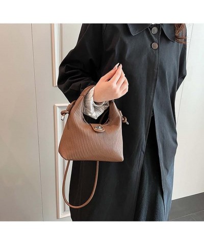 Fashion Women's bucket bag - quilted crossbody bags for women,2023 Autumn New Shoulder Bags Handbags Khaki $18.74 Crossbody Bags