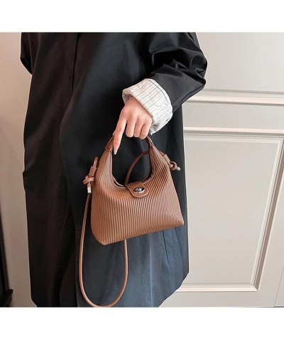 Fashion Women's bucket bag - quilted crossbody bags for women,2023 Autumn New Shoulder Bags Handbags Khaki $18.74 Crossbody Bags