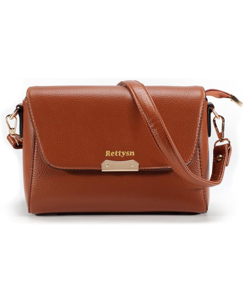 Crossbody Bag for Women,Cell Phone Purse Women's PU Leather Shoulder Handbags B-brown $11.21 Shoulder Bags