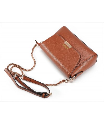 Crossbody Bag for Women,Cell Phone Purse Women's PU Leather Shoulder Handbags B-brown $11.21 Shoulder Bags