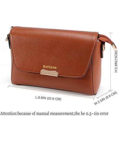 Crossbody Bag for Women,Cell Phone Purse Women's PU Leather Shoulder Handbags B-brown $11.21 Shoulder Bags