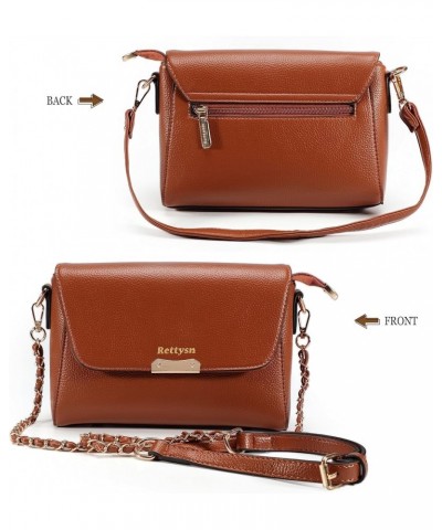 Crossbody Bag for Women,Cell Phone Purse Women's PU Leather Shoulder Handbags B-brown $11.21 Shoulder Bags