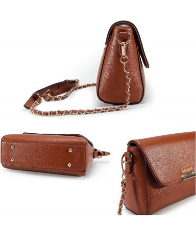 Crossbody Bag for Women,Cell Phone Purse Women's PU Leather Shoulder Handbags B-brown $11.21 Shoulder Bags