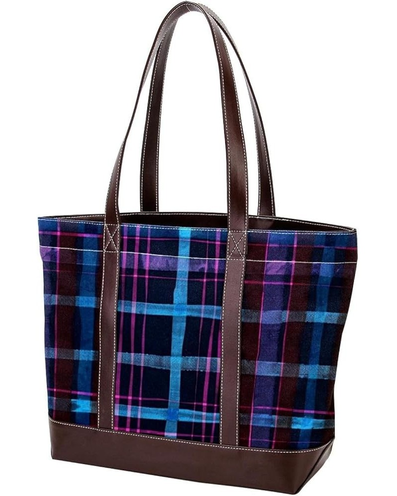 Tote Bag for Women, Large Tote Bags for Women, Women's Tote Handbags, Colorful Stripes Plaid, Tote Bag for Work Design 9502 $...