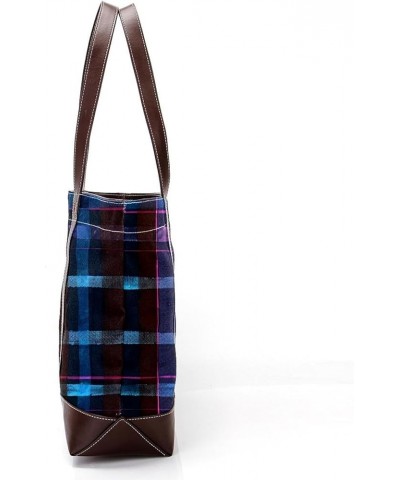 Tote Bag for Women, Large Tote Bags for Women, Women's Tote Handbags, Colorful Stripes Plaid, Tote Bag for Work Design 9502 $...