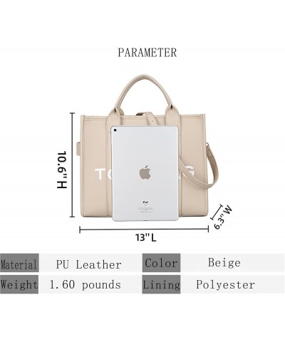 Tote Bag for Women Leather Compatible with The Tote Bags with Zipper Crossbody Shoulder Designer Handbag for Office Travel Li...