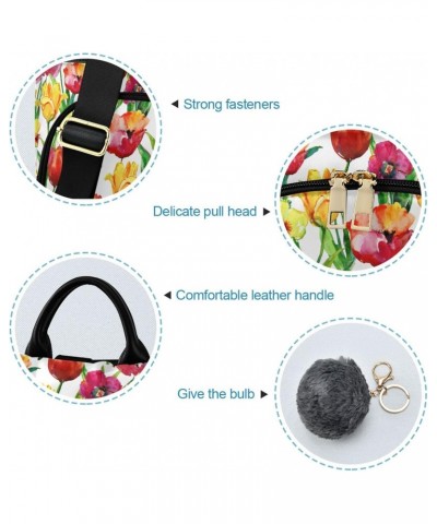 Tulips Flowers Anti-Theft Women Backpack Purse for Fashion Bag Travel Back Pack Rucksack Shoulder Bag $17.64 Backpacks