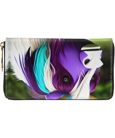 Colorful Cow'S Head Women'S Wallet, Leather Large Capacity Clutch Bag, Women'S Cell Phone Clutch Bag, Credit Card Holder. $23...