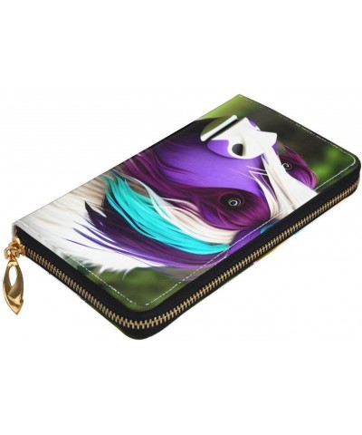 Colorful Cow'S Head Women'S Wallet, Leather Large Capacity Clutch Bag, Women'S Cell Phone Clutch Bag, Credit Card Holder. $23...