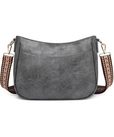 Women'S Crossbody Handbags, Trendy Vegan Faux Leather Crossbody Bags for Women Shoulder Hobo Purse (Black) Gray $30.42 Totes