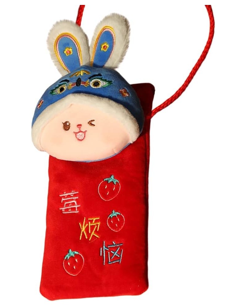 New Year Rabbit Plush Wallet, Lucky Money Bag Red Envelopes Cartoon Rabbit Feng Shui Rabbit Bunny Bag for Women Girls Blue 4....