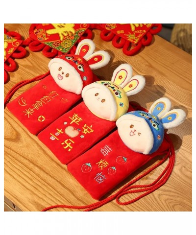 New Year Rabbit Plush Wallet, Lucky Money Bag Red Envelopes Cartoon Rabbit Feng Shui Rabbit Bunny Bag for Women Girls Blue 4....