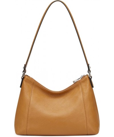 Small Leather Purses for Women Shoulder Hobo Bags and Handbags with Outside Pocket Brown $29.90 Hobo Bags