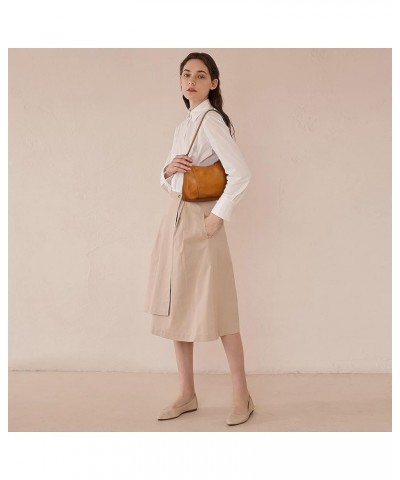 Small Leather Purses for Women Shoulder Hobo Bags and Handbags with Outside Pocket Brown $29.90 Hobo Bags